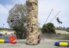 Bungee Trampoline with Climbing Wall Combo